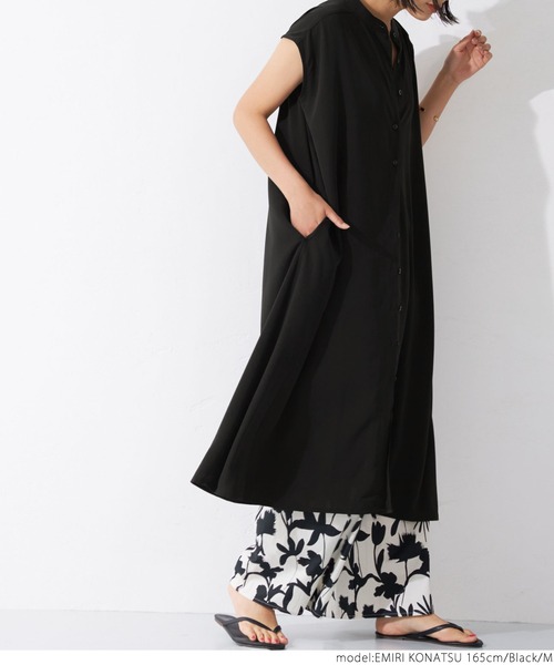 coca(coca)(コカ)の「とろみイージーケアシャツワンピース(ワンピース・レディース・ブラック/ブラウン/ブルー・M/L)」の17枚目の写真