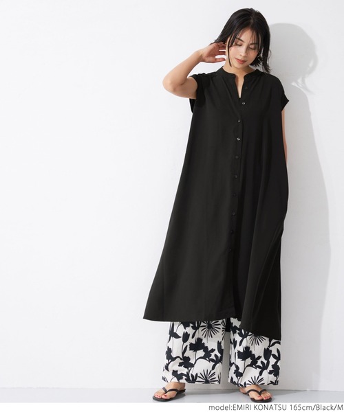 とろみイージーケアシャツワンピース（ワンピース）｜coca（coca