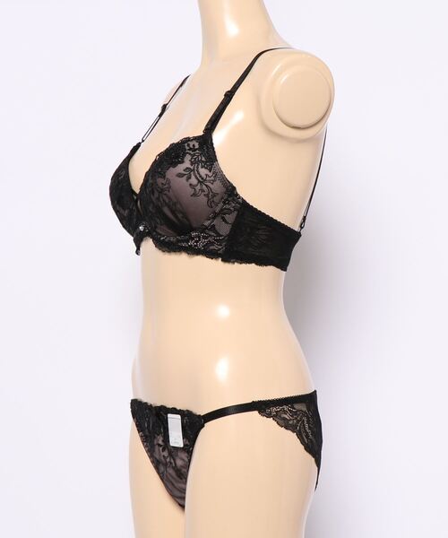 colza（コルザ）の「黒レースブラセット（ブラ&ショーツ・レディース・モカ/グリーン・C65/C70/D75/B65/C75/D70/A75/B70/B75/D65/A70）」の3枚目の写真