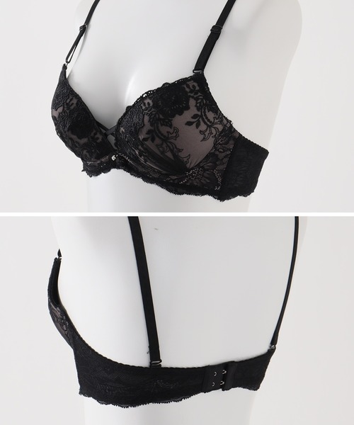 colza（コルザ）の「黒レースブラセット（ブラ&ショーツ・レディース・モカ/グリーン・C65/C70/D75/B65/C75/D70/A75/B70/B75/D65/A70）」の12枚目の写真