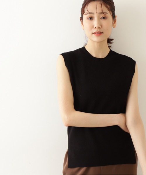 NATURAL BEAUTY BASIC（ナチュラルビューティーベーシック）の「ノースリーブ畦ニット/0171270610（ベスト・レディース・ピンク/グレー/ブラック・MEDIUM）」の2枚目の写真