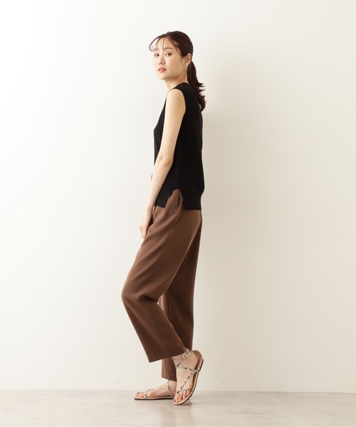 NATURAL BEAUTY BASIC（ナチュラルビューティーベーシック）の「ノースリーブ畦ニット/0171270610（ベスト・レディース・ピンク/グレー/ブラック・MEDIUM）」の5枚目の写真