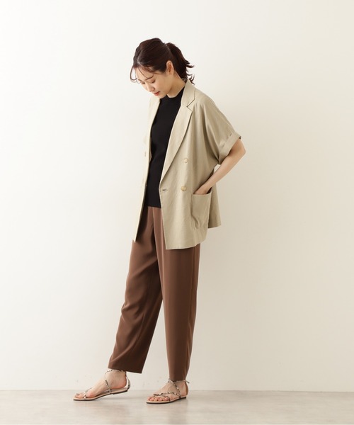 NATURAL BEAUTY BASIC（ナチュラルビューティーベーシック）の「ノースリーブ畦ニット/0171270610（ベスト・レディース・ピンク/グレー/ブラック・MEDIUM）」の6枚目の写真