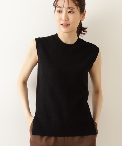 NATURAL BEAUTY BASIC（ナチュラルビューティーベーシック）の「ノースリーブ畦ニット/0171270610（ベスト・レディース・ピンク/グレー/ブラック・MEDIUM）」の7枚目の写真