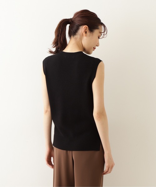 NATURAL BEAUTY BASIC（ナチュラルビューティーベーシック）の「ノースリーブ畦ニット/0171270610（ベスト・レディース・ピンク/グレー/ブラック・MEDIUM）」の8枚目の写真