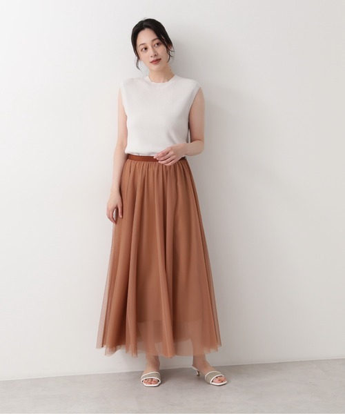 NATURAL BEAUTY BASIC（ナチュラルビューティーベーシック）の「ノースリーブ畦ニット/0171270610（ベスト・レディース・ピンク/グレー/ブラック・MEDIUM）」の17枚目の写真