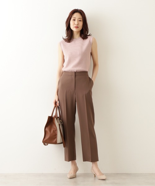 NATURAL BEAUTY BASIC（ナチュラルビューティーベーシック）の「ノースリーブ畦ニット/0171270610（ベスト・レディース・ピンク/グレー/ブラック・MEDIUM）」の21枚目の写真