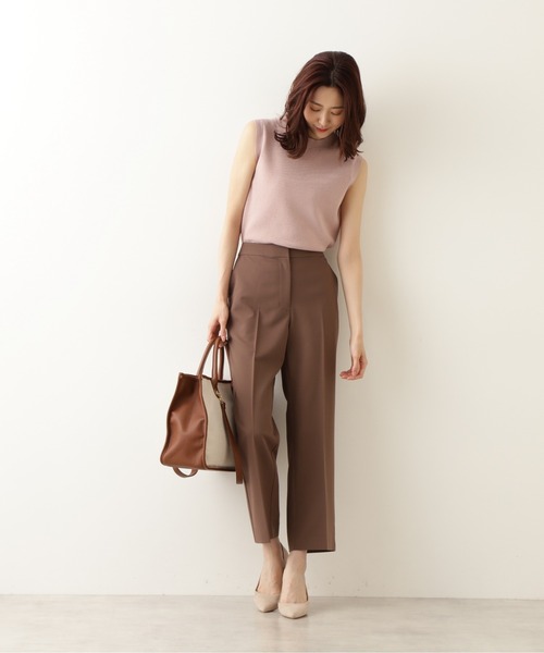 NATURAL BEAUTY BASIC（ナチュラルビューティーベーシック）の「ノースリーブ畦ニット/0171270610（ベスト・レディース・ピンク/グレー/ブラック・MEDIUM）」の22枚目の写真