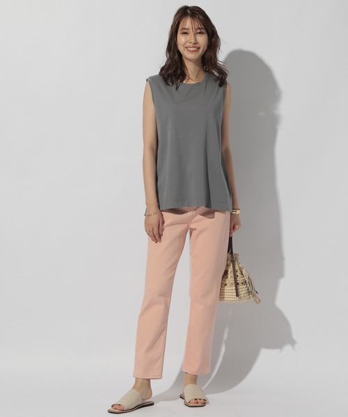 BAYFLOW(ベイフロー)の「シルケットノースリTシャツ(Tシャツ/カットソー・レディース・ブラウン/イエロー/チャコール・SMALL/MEDIUM)」の11枚目の写真