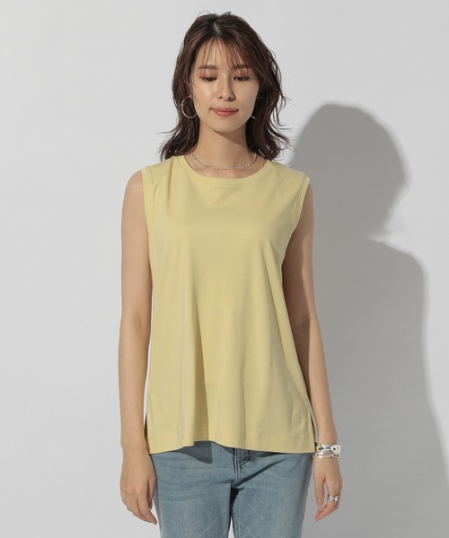 BAYFLOW(ベイフロー)の「シルケットノースリTシャツ(Tシャツ/カットソー・レディース・ブラウン/イエロー/チャコール・SMALL/MEDIUM)」の14枚目の写真