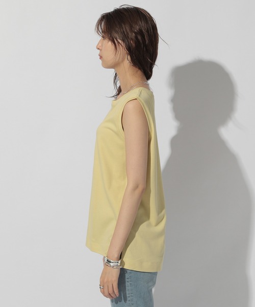 BAYFLOW(ベイフロー)の「シルケットノースリTシャツ(Tシャツ/カットソー・レディース・ブラウン/イエロー/チャコール・SMALL/MEDIUM)」の15枚目の写真