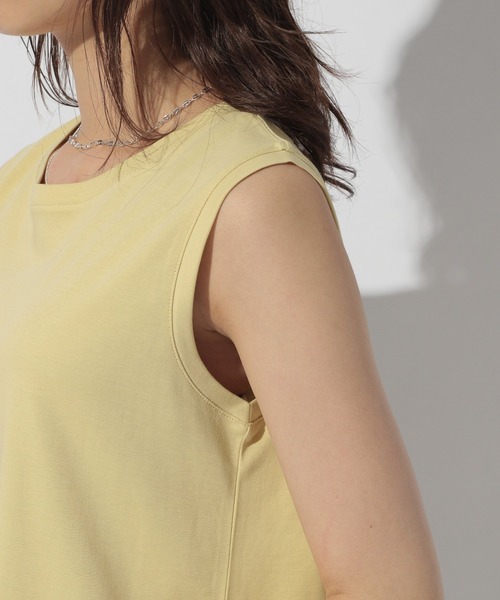 BAYFLOW(ベイフロー)の「シルケットノースリTシャツ(Tシャツ/カットソー・レディース・ブラウン/イエロー/チャコール・SMALL/MEDIUM)」の18枚目の写真