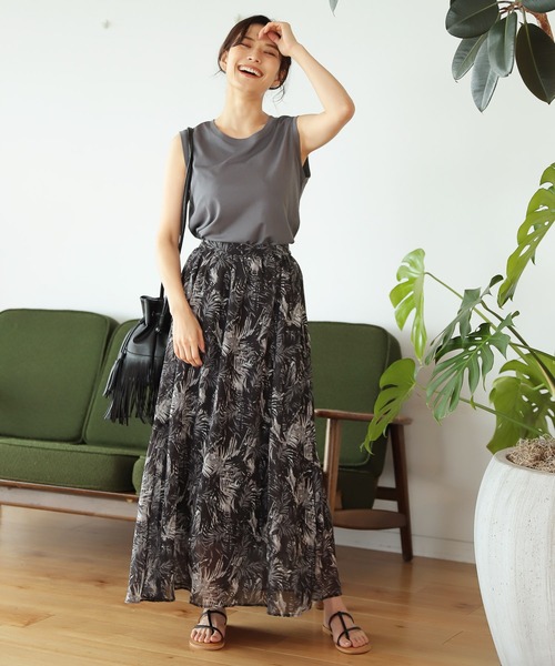 BAYFLOW(ベイフロー)の「シルケットノースリTシャツ(Tシャツ/カットソー・レディース・ブラウン/イエロー/チャコール・SMALL/MEDIUM)」の10枚目の写真