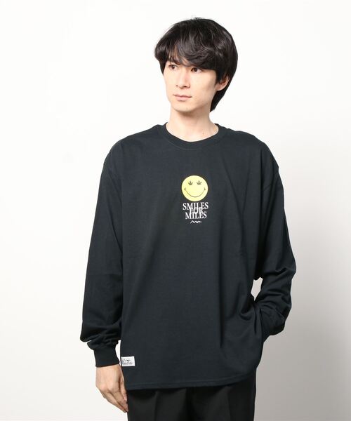 MANASTASH（マナスタッシュ）の「MANASTASH/マナスタッシュ　LEAF SMILE LS TEE リーフスマイルロングスリーブティー 7113109（Tシャツ/カットソー・メンズ・ブラック/サンドベージュ・MEDIUM/LARGE/X-LARGE）」の11枚目の写真