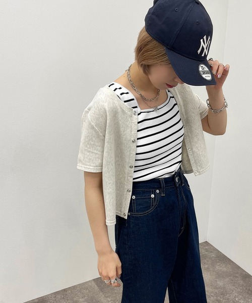 apres jour mignon（アプレジュールミニョン）の「アソートニットタンク【ZOZOTOWN限定アイテム】（タンクトップ・レディース・グリーン/ブラック系その他/ホワイト系その他/ピンク・X-LARGE/フリー）」の5枚目の写真