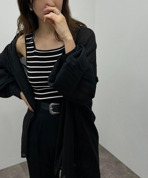 apres jour mignon（アプレジュールミニョン）の「アソートニットタンク【ZOZOTOWN限定アイテム】（タンクトップ・レディース・グリーン/ブラック系その他/ホワイト系その他/ピンク・X-LARGE/フリー）」の9枚目の写真