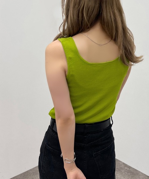 apres jour mignon（アプレジュールミニョン）の「アソートニットタンク【ZOZOTOWN限定アイテム】（タンクトップ・レディース・グリーン/ブラック系その他/ホワイト系その他/ピンク・X-LARGE/フリー）」の16枚目の写真