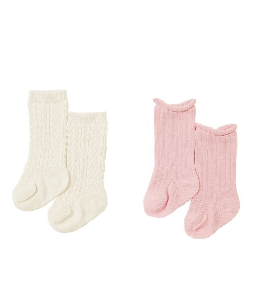devirock(デビロック)の「ベビー ハイソックス2足セット(ベビーシューズ/ベビーソックス・キッズ・その他1/その他2・S/M)」の1枚目の写真