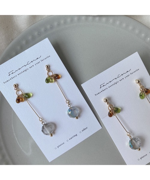 tone(トーン)の「【Favorina】fruit drop petal ピアス(MA)(ピアス(両耳用)・レディース・グリーン系その他/イエロー系その他/ピンク系その他2/ピンク系その他/レッド系その他・FREE)」の16枚目の写真