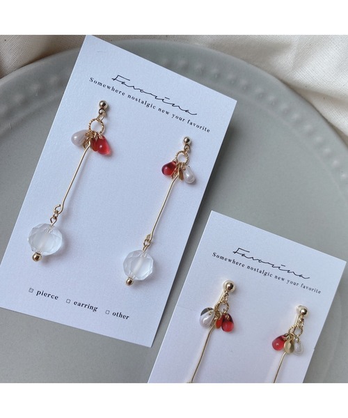 tone(トーン)の「【Favorina】fruit drop petal ピアス(MA)(ピアス(両耳用)・レディース・グリーン系その他/イエロー系その他/ピンク系その他2/ピンク系その他/レッド系その他・FREE)」の19枚目の写真