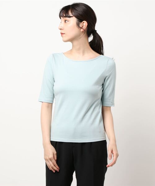 KOBE LETTUCE(コウベレタス)の「選べる2タイプ デザインカットソーTシャツ(Tシャツ/カットソー・レディース・ブラック/オフホワイト/イエロー/ブルー/ホワイト系その他/ブラック系その他/ブルー系その他/イエロー系その他・1/2)」の21枚目の写真