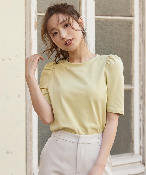 KOBE LETTUCE(コウベレタス)の「選べる2タイプ デザインカットソーTシャツ(Tシャツ/カットソー・レディース・ブラック/オフホワイト/イエロー/ブルー/ホワイト系その他/ブラック系その他/ブルー系その他/イエロー系その他・1/2)」の12枚目の写真