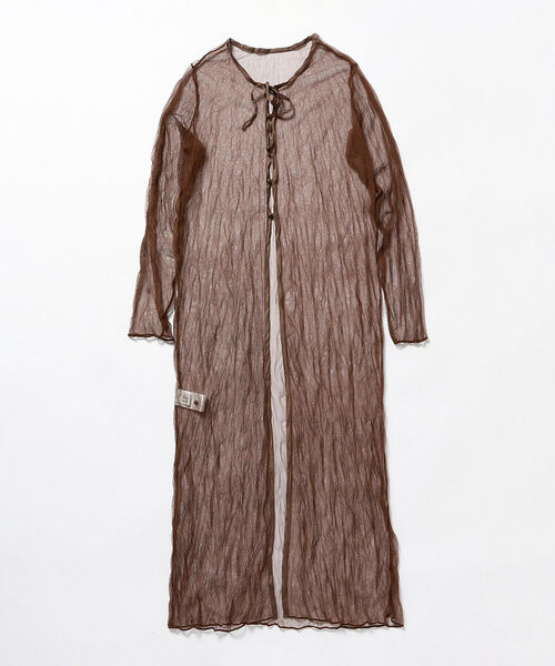 Ray BEAMS（レイビームス）の「Ray BEAMS / チュール バックボタン ワンピース（ワンピース・レディース・サックスブルー/ダークブラウン・ONE SIZE）」の8枚目の写真