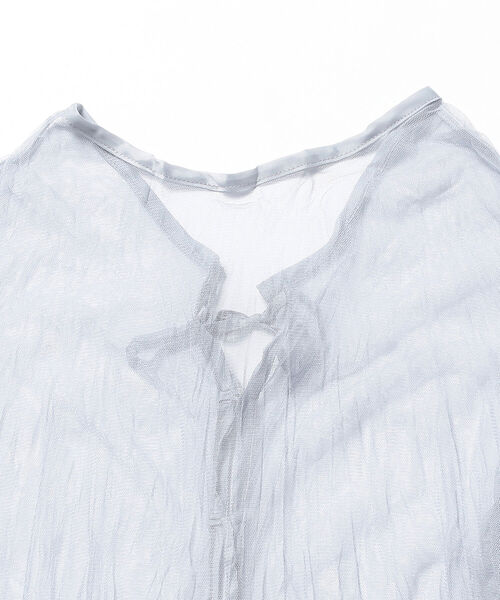 Ray BEAMS（レイビームス）の「Ray BEAMS / チュール バックボタン ワンピース（ワンピース・レディース・サックスブルー/ダークブラウン・ONE SIZE）」の6枚目の写真