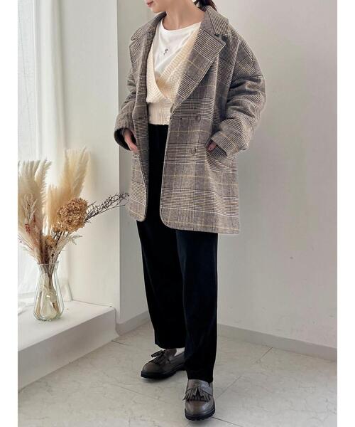 SLURR(スラ―)の「オーバーサイズジャケットコート(チェック)(その他アウター・レディース・チェック・FREE)」の21枚目の写真