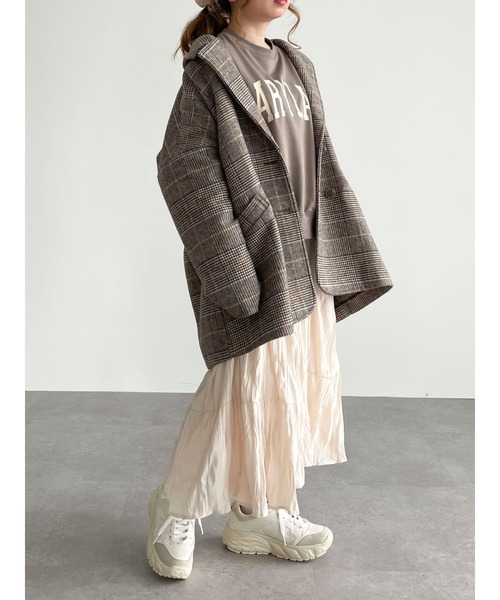 SLURR(スラ―)の「オーバーサイズジャケットコート(チェック)(その他アウター・レディース・チェック・FREE)」の7枚目の写真