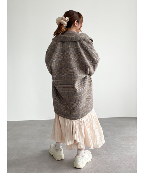 SLURR(スラ―)の「オーバーサイズジャケットコート(チェック)(その他アウター・レディース・チェック・FREE)」の8枚目の写真