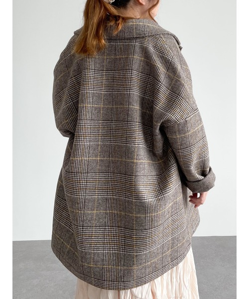 SLURR(スラ―)の「オーバーサイズジャケットコート(チェック)(その他アウター・レディース・チェック・FREE)」の3枚目の写真
