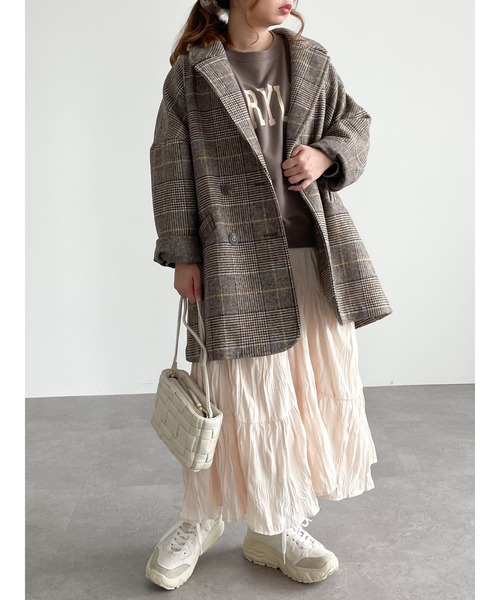 SLURR(スラ―)の「オーバーサイズジャケットコート(チェック)(その他アウター・レディース・チェック・FREE)」の9枚目の写真
