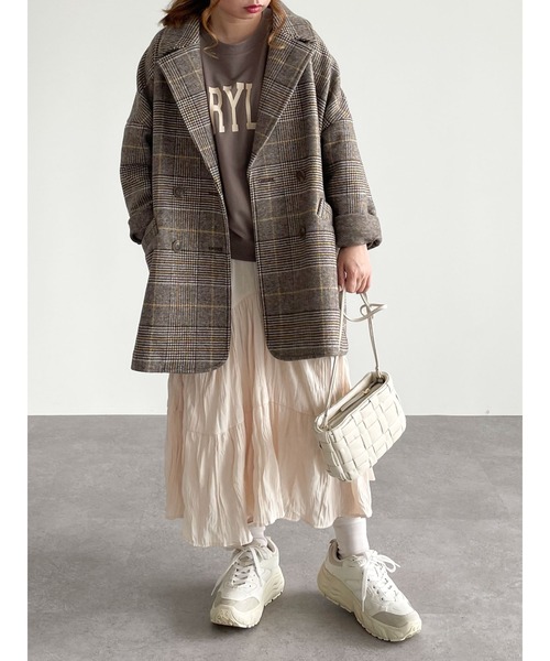 SLURR(スラ―)の「オーバーサイズジャケットコート(チェック)(その他アウター・レディース・チェック・FREE)」の10枚目の写真