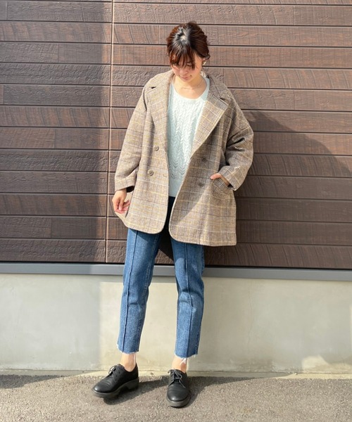 SLURR(スラ―)の「オーバーサイズジャケットコート(チェック)(その他アウター・レディース・チェック・FREE)」の16枚目の写真