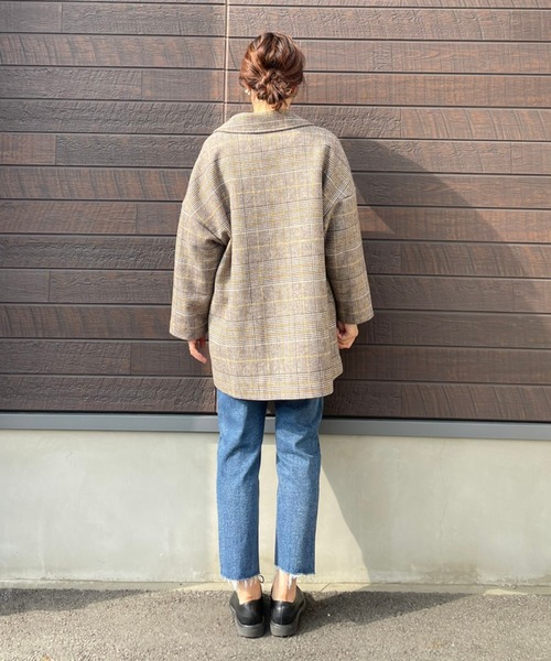 SLURR(スラ―)の「オーバーサイズジャケットコート(チェック)(その他アウター・レディース・チェック・FREE)」の18枚目の写真