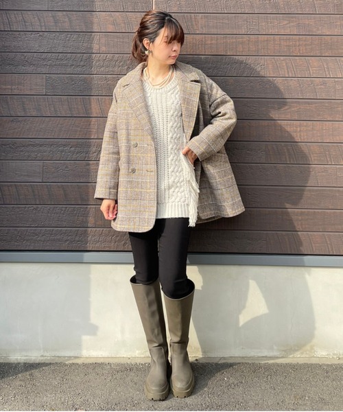 SLURR(スラ―)の「オーバーサイズジャケットコート(チェック)(その他アウター・レディース・チェック・FREE)」の19枚目の写真