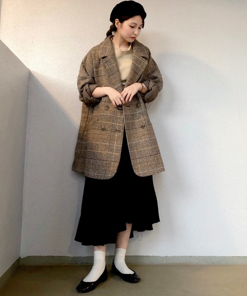 SLURR(スラ―)の「オーバーサイズジャケットコート(チェック)(その他アウター・レディース・チェック・FREE)」の12枚目の写真