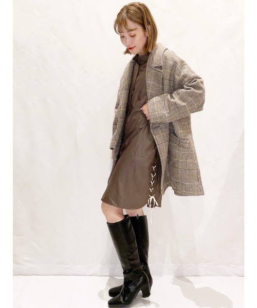 SLURR(スラ―)の「オーバーサイズジャケットコート(チェック)(その他アウター・レディース・チェック・FREE)」の13枚目の写真