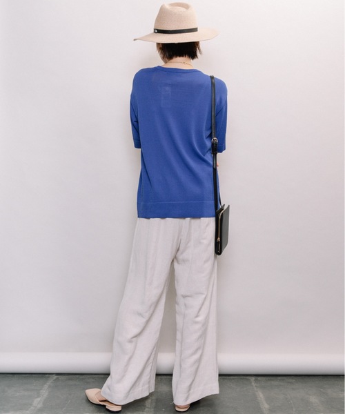 ELVENCE DEUX(エルベンスドゥ)の「コラーゲンユルボートNPO【マリンコラーゲン加工】(ニット/セーター・レディース・ベージュ/マスタード/ブルー/ブラック・FREE)」の20枚目の写真