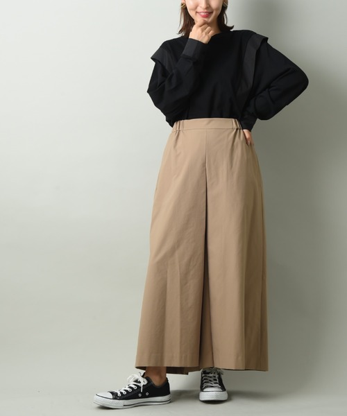 INTERPLANET（インタープラネット）の「ロングキュロットパンツ（その他パンツ・レディース・カーキ/キャメル・FREE）」の15枚目の写真
