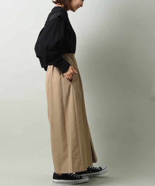 INTERPLANET（インタープラネット）の「ロングキュロットパンツ（その他パンツ・レディース・カーキ/キャメル・FREE）」の3枚目の写真