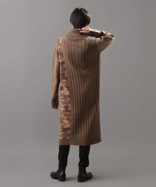 AVIREX（アヴィレックス）の「タートルボタンニットワンピース/ TURTLE BUTTON KNIT ONEPIECE（ワンピース・レディース・チャコールグレー/モカ/オレンジ・SMALL/MEDIUM）」の19枚目の写真