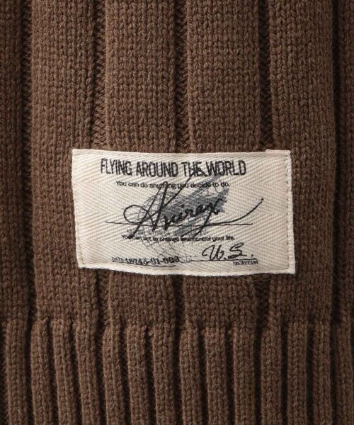 AVIREX（アヴィレックス）の「タートルボタンニットワンピース/ TURTLE BUTTON KNIT ONEPIECE（ワンピース・レディース・チャコールグレー/モカ/オレンジ・SMALL/MEDIUM）」の14枚目の写真