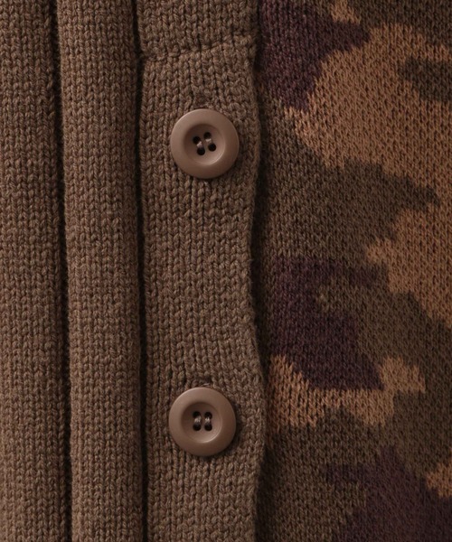 AVIREX（アヴィレックス）の「タートルボタンニットワンピース/ TURTLE BUTTON KNIT ONEPIECE（ワンピース・レディース・チャコールグレー/モカ/オレンジ・SMALL/MEDIUM）」の9枚目の写真