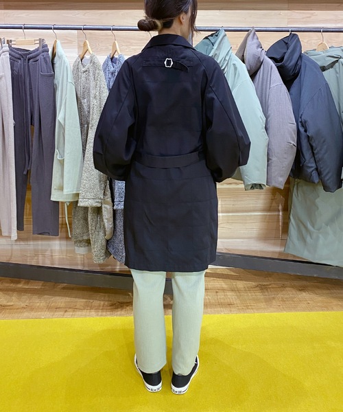 SUPERTHANKS（スーパーサンクス）の「ボックスステッチステンカラーコート■セットアップ対応■(ユニセックス)（ステンカラーコート・メンズ・ブラック/ベージュ/ブルー/ブラック系その他・S/M/L）」の18枚目の写真