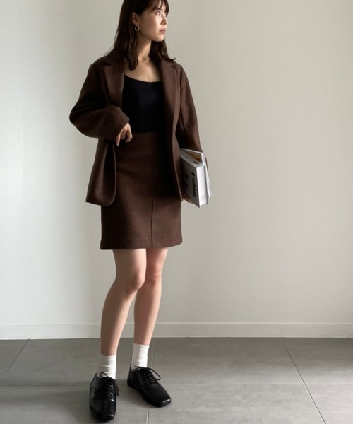 NEUNA（ヌナ）の「【セットアップ】ウールタッチテーラードジャケット  