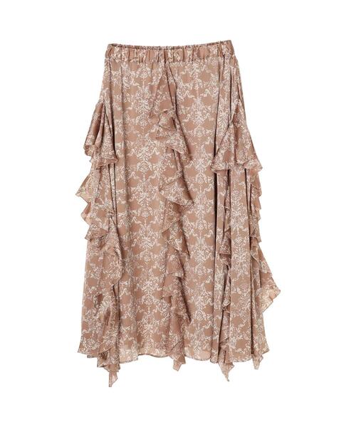 GARAGE OF GOOD CLOTHING（ガレージオブグッドクロージング）の「プリントフリルスカート＊（スカート・レディース・ベージュ・FREE）」の20枚目の写真