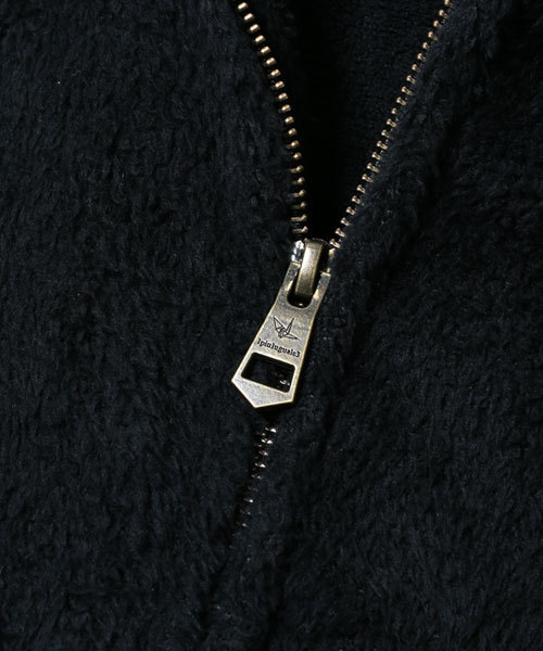 1piu1uguale3 RELAX（ウノピュウノウグァーレトレリラックス）の「1PIU1UGUALE3 RELAX/ 別注フリースパーカー（パーカー・メンズ・ブラック/チャコール・SMALL/LARGE/MEDIUM）」の7枚目の写真