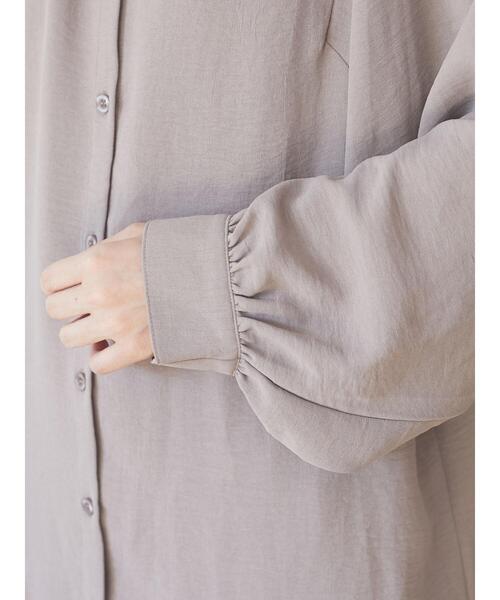 Green　Parks（グリーンパークス）の「・novem 9 2wayショルダータックチュニック＊（シャツ/ブラウス・レディース・ブラック/アイボリー/モカ・FREE）」の14枚目の写真